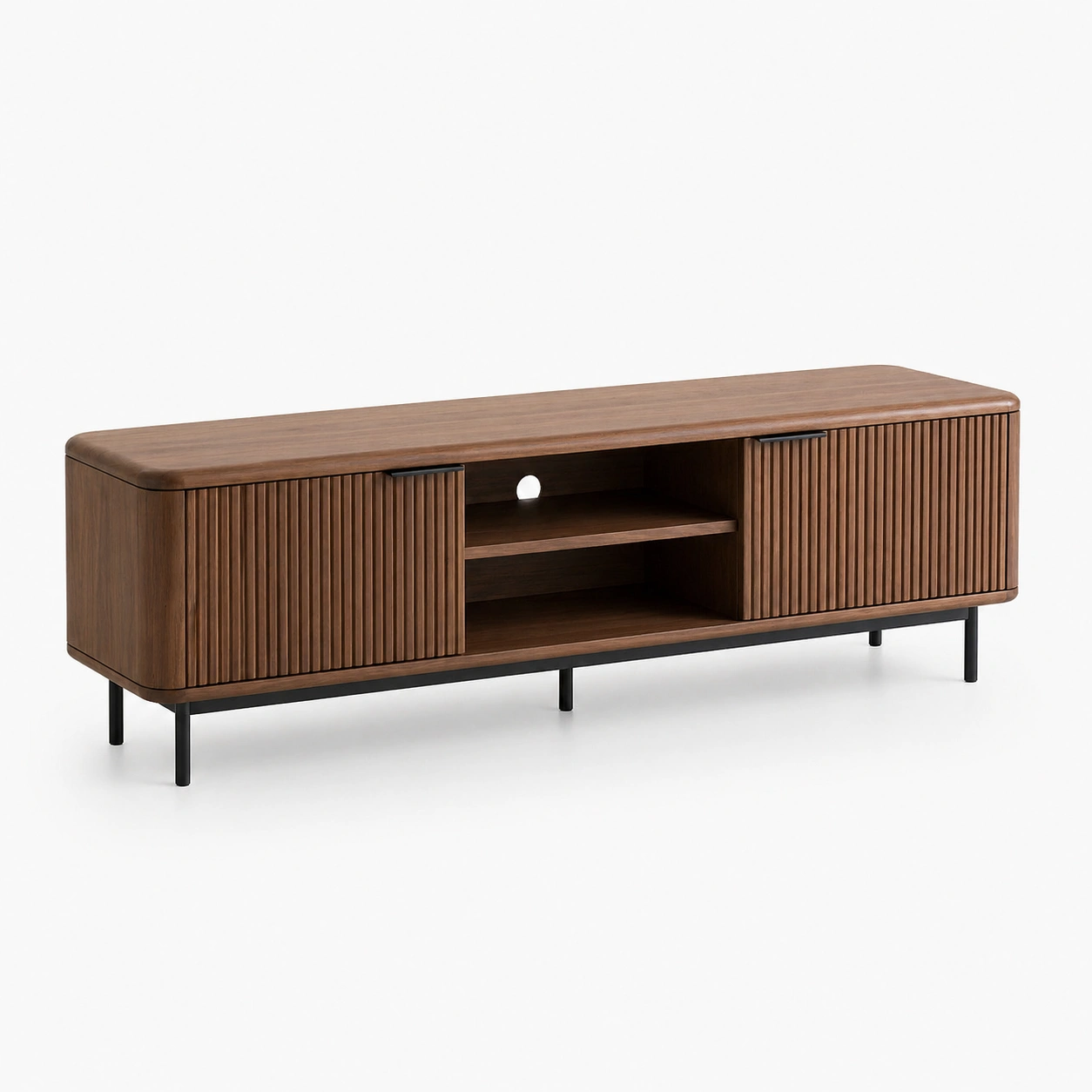 Mueble TV madera con patas metalicas-orderkivo
